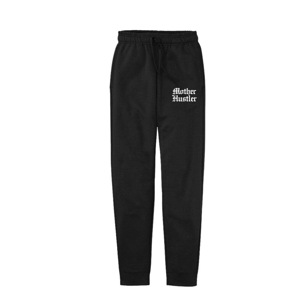 Mother Hustler Embroidered Jogger -Black