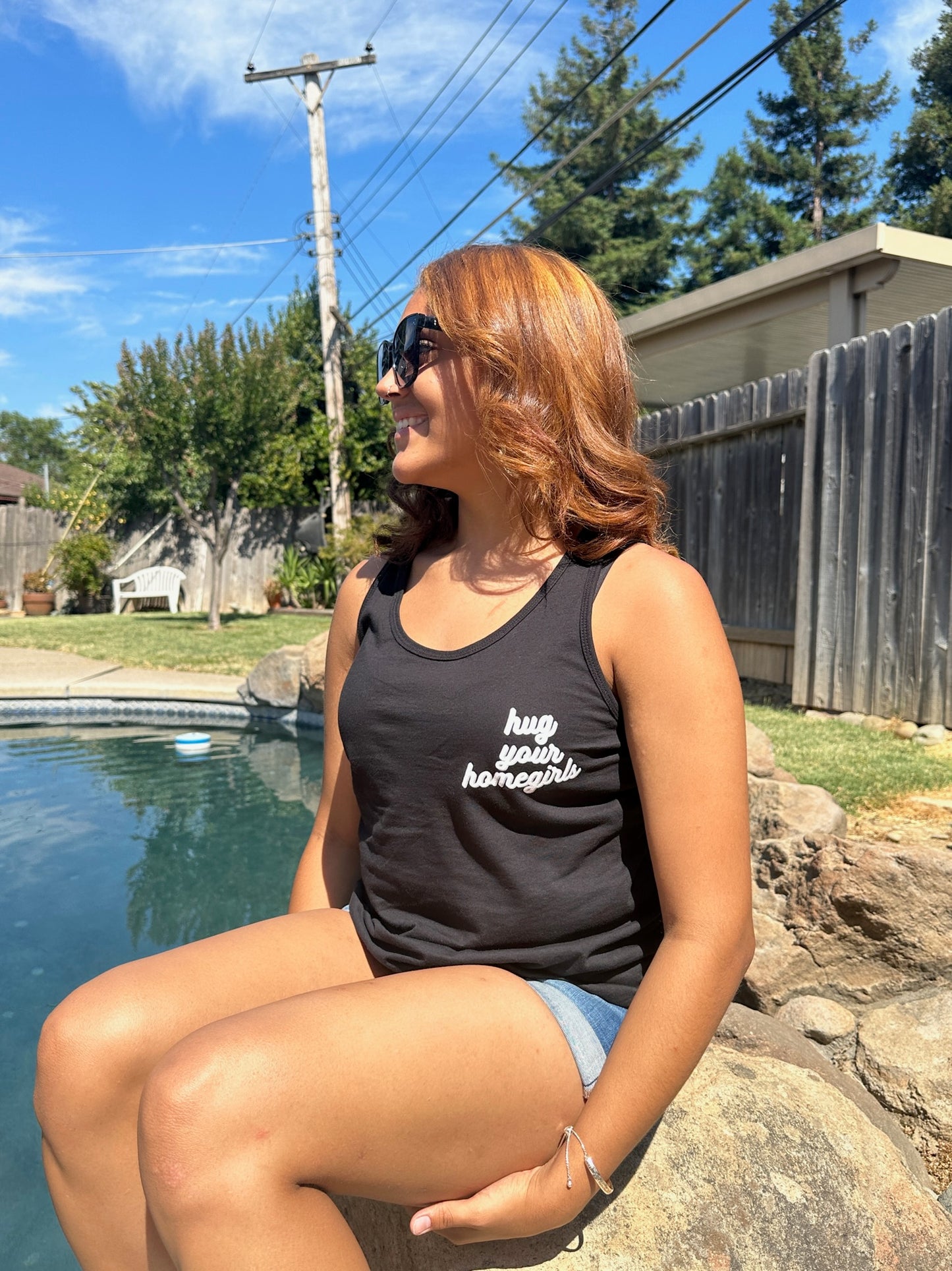 Hug Your Homegirls Racerback Tank Top - Available in 2 colors