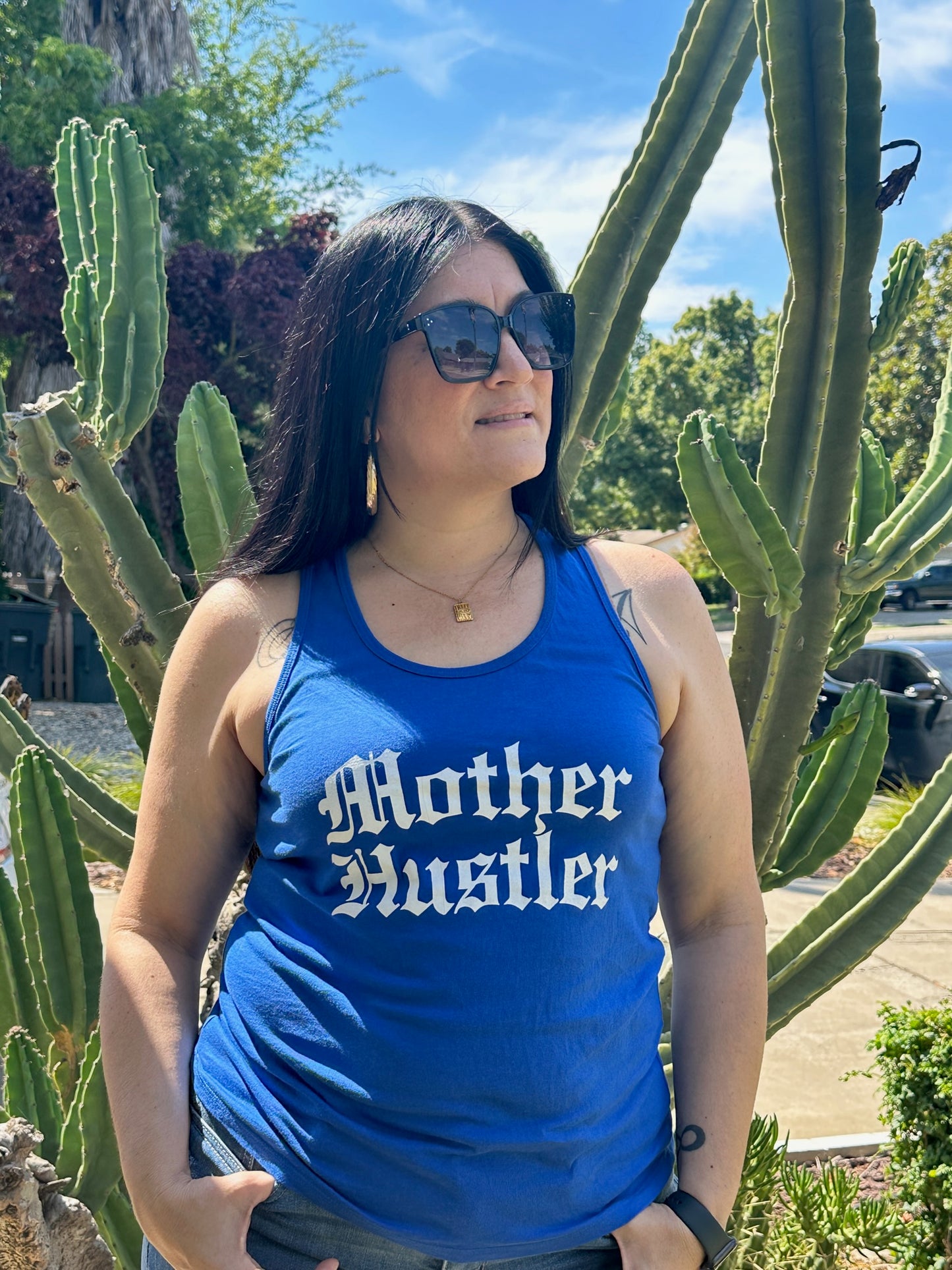 Mother Hustler Racerback Tank Top- Available in 4 colors